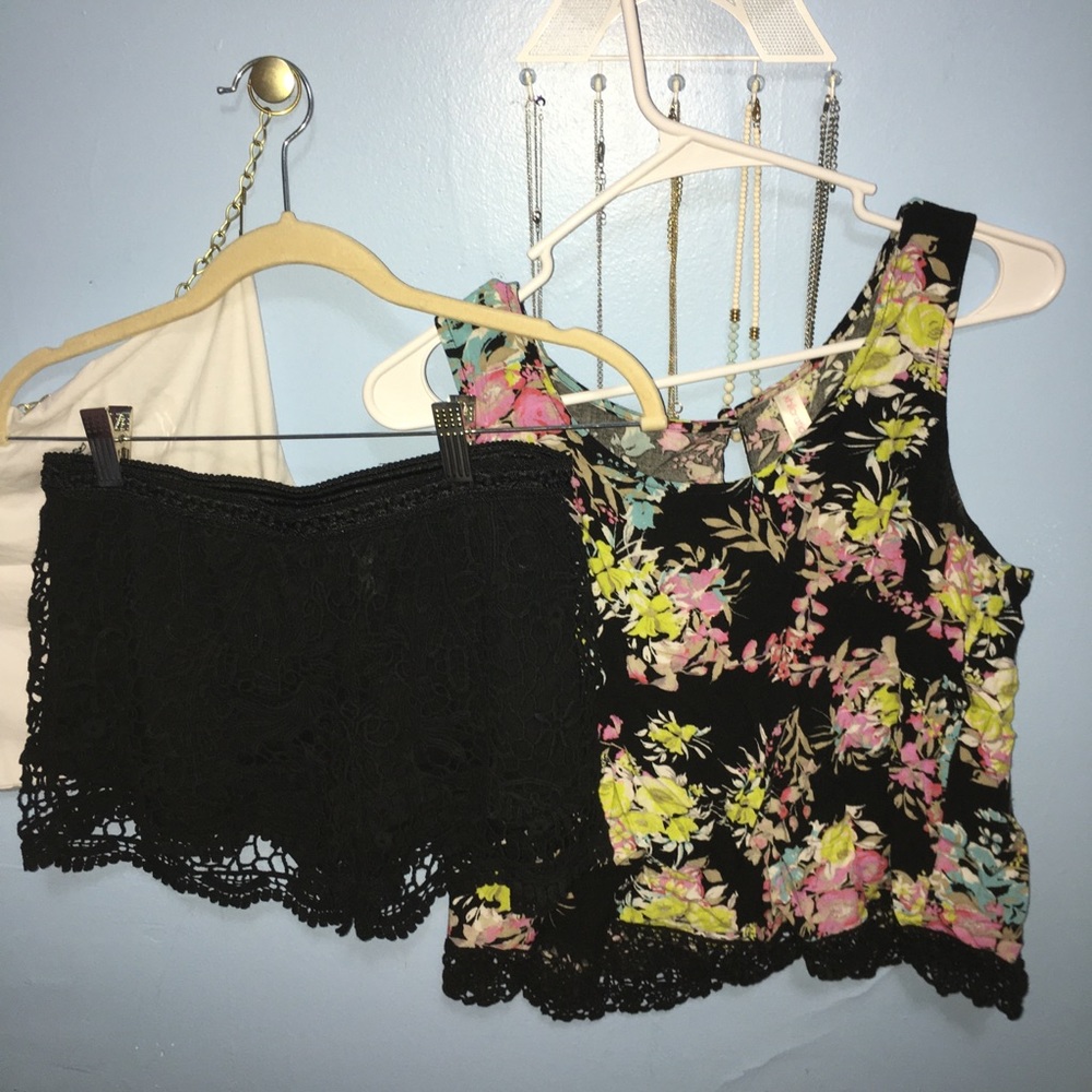 COPY - lace top and shorts set